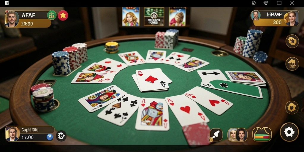 Screenshot gameplay AFAF menampilkan serunya bermain Gaple bersama teman.