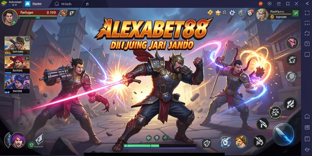 Screenshot ALEXABET88 menampilkan aksi pertarungan yang menegangkan.