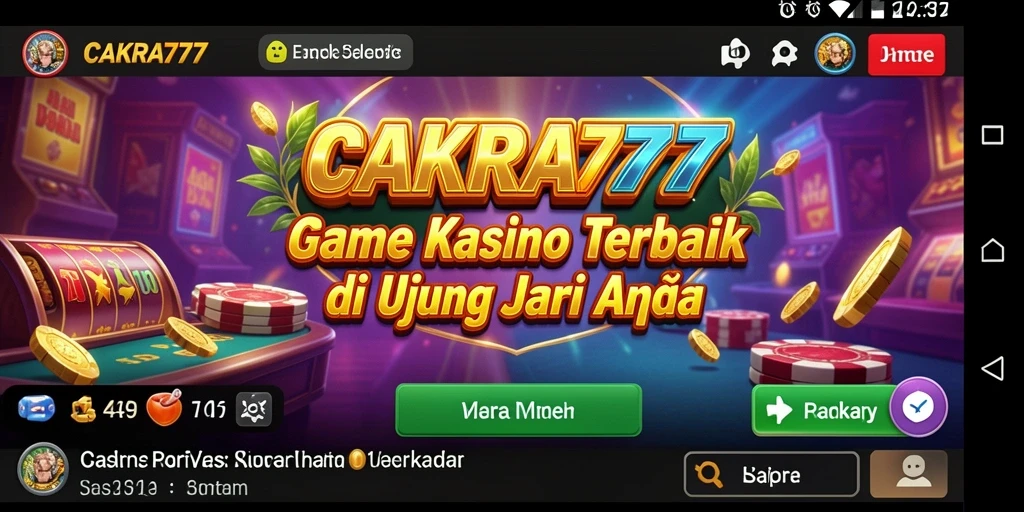 Tampilan screenshot CAKRA777 dengan pengalaman kasino yang seru.
