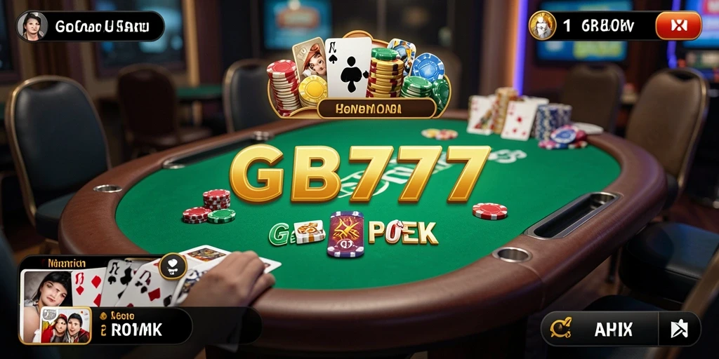 Screenshot GB777 menampilkan aksi seru permainan Poker.