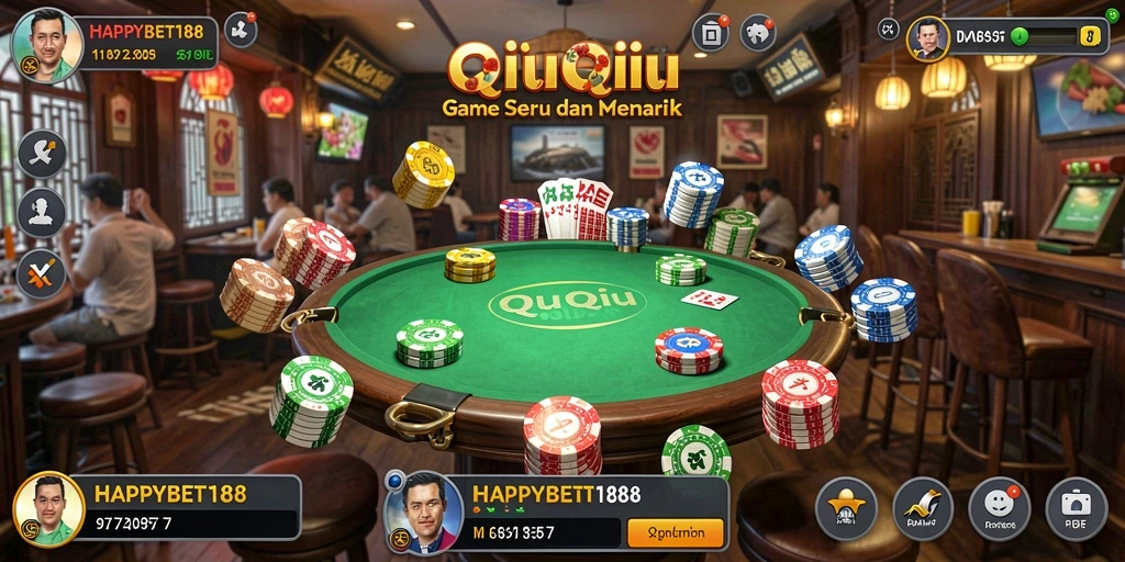 Tampilan gameplay seru dari permainan QiuQiu.