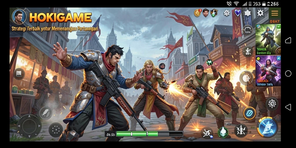 Tampilan gameplay HOKIGAME yang mendebarkan dan penuh strategi.