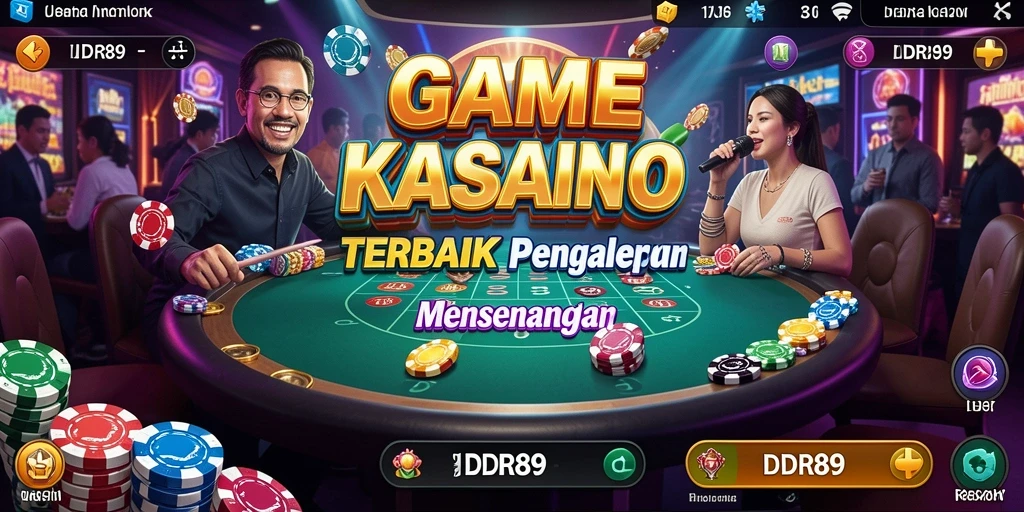 Tampilan gameplay seru IDR89 dalam suasana kasino.