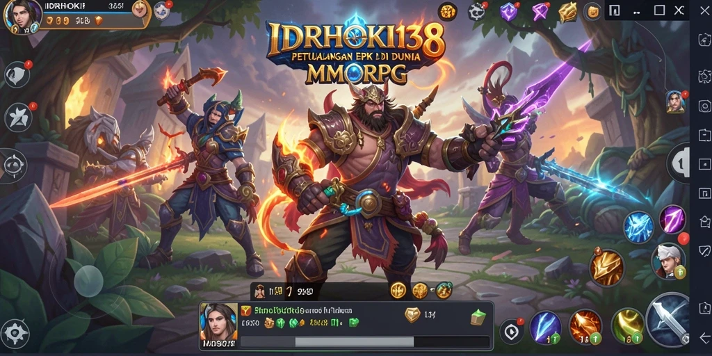 Screenshot gameplay menampilkan pertarungan epik di dunia <strong>IDRHOKI138</strong>.