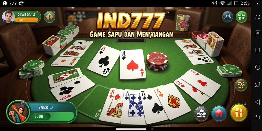 Tampilan gameplay Gaple yang menarik dan interaktif di IND777.