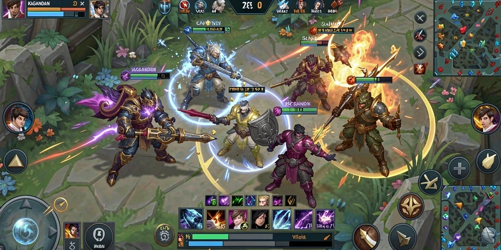 Gameplay seru dalam KAGANDAN dengan pertempuran yang dinamis.