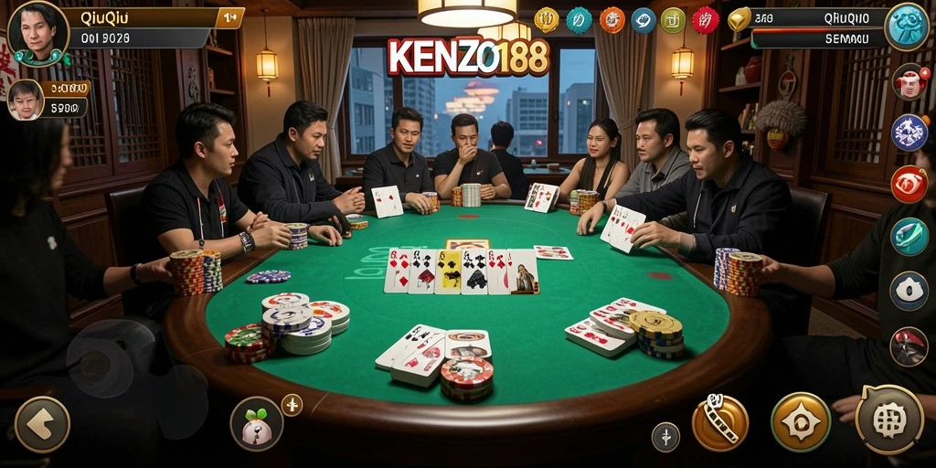 Tampilan gameplay QiuQiu yang seru dan menantang di KENZO188.