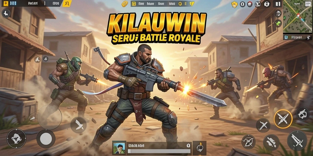 Tampilan gameplay seru KILAUWIN dalam pertempuran Battle Royale.