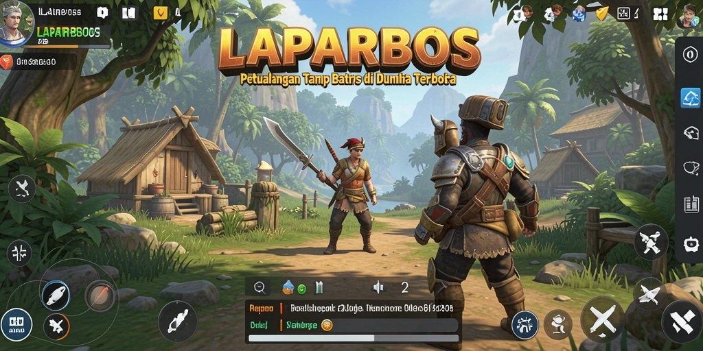 Tampilan gameplay LAPARBOS yang menawarkan eksplorasi dunia terbuka.