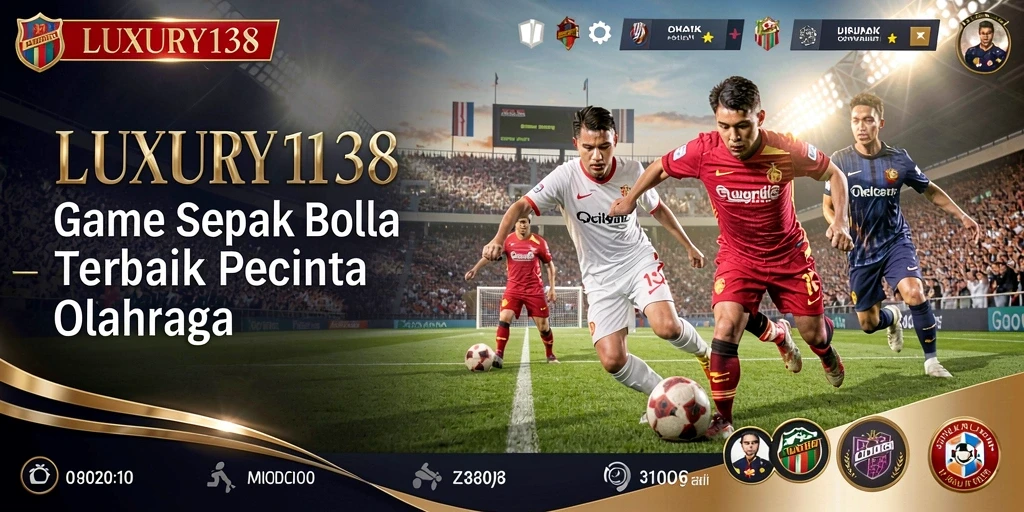 Gameplay mendebarkan dalam LUXURY138 dengan aksi sepak bola yang intens.