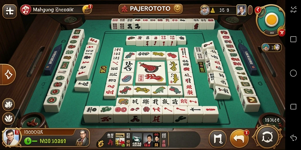 Screenshot utama PAJEROTOTO menampilkan gameplay Mahjong yang menarik.