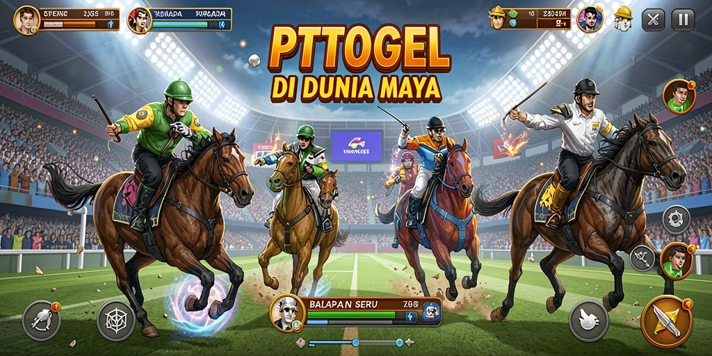Tampilan gameplay PTTOGEL yang memukau saat balapan.