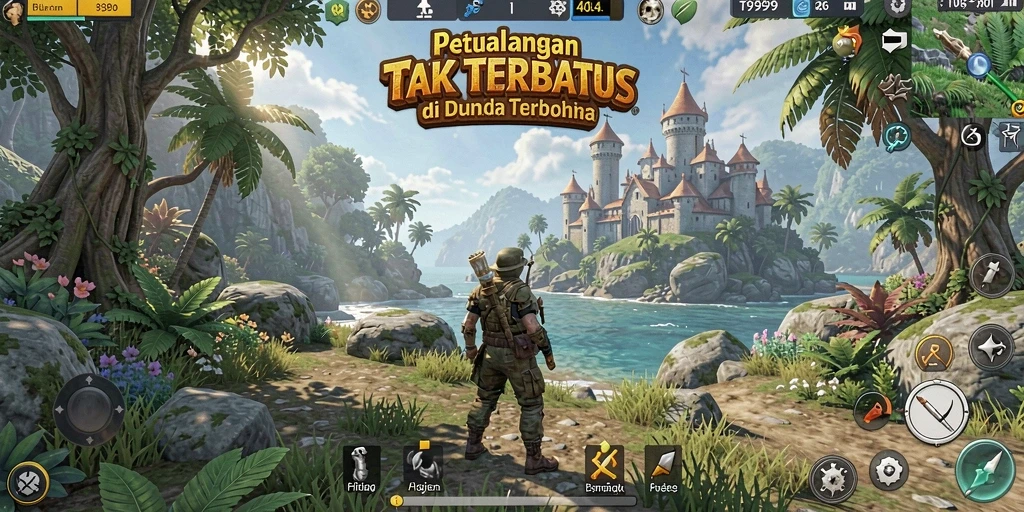 Tampilan gameplay menakjubkan di dunia terbuka T9999.
