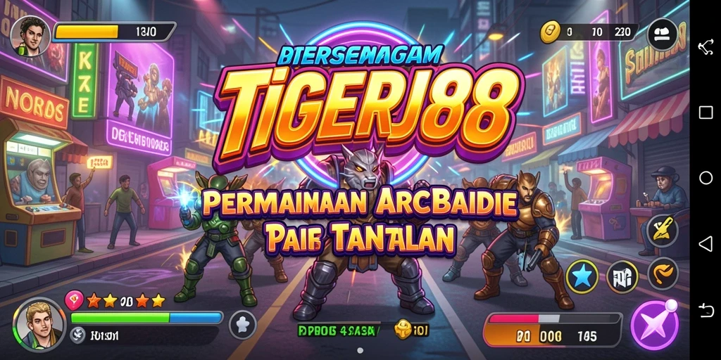 Tampilan gameplay seru dari TIGERJP88 dengan tantangan Arcade.