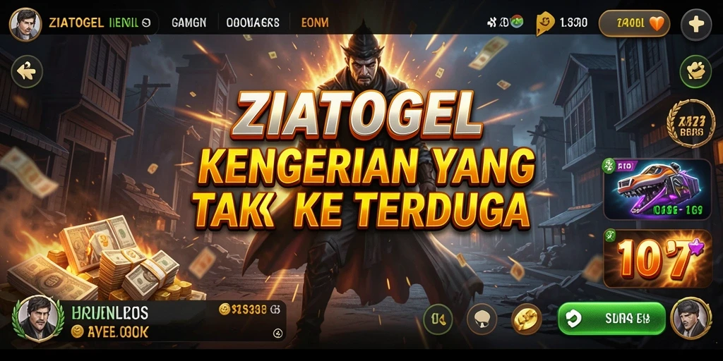 Gameplay ZIATOGEL yang menegangkan dalam suasana gelap.